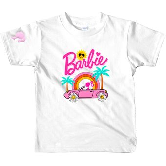 Playera Barbie Malibu con dise o en 3D Blanca para ni a Linio