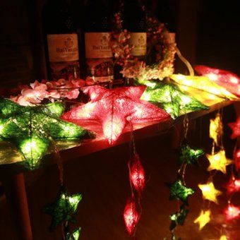 Forma de Estrella con pilas cadena luces LED LED luces de Navidad 