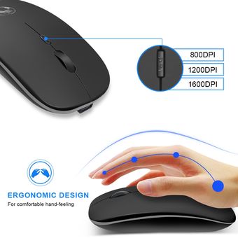 Mouse ergonómico rec Ratón inalámbrico con Bluetooth para ordenador 