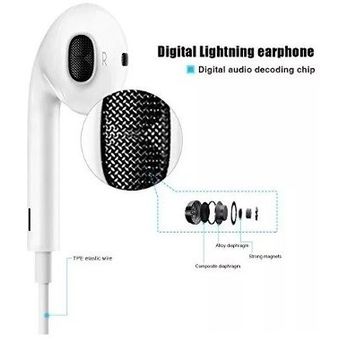 Audífonos Auriculares Manos Libres Entrada Lightning para iPhone EarPods  Calidad Original APPLE X