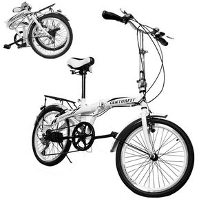 Bicicleta Plegable R20 7 Velocidades Freno VBrake Centurfit - Blanco