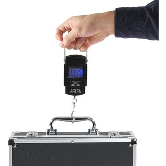 kg balanza romana de peso de equipaje Báscula Digital Mini electrónica LCD 0,01 kg-50 báscula colgante 