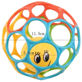 #L with bell pelota para morder sonajero extraíble juguete creativo infantil interactivo Campana juguetes para bebés bola colorida para atrapar la bola con orificio 