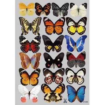 Pegatinas de pared estereoscópicas de mariposa para dormitorios para niños pegatina extraíble 