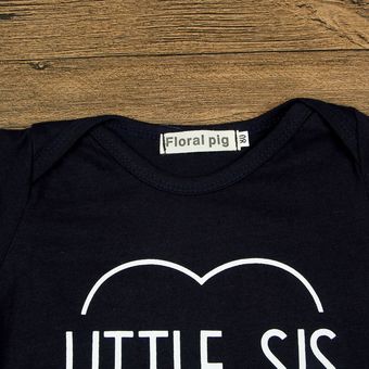 Uni  Newborn Letters Imprimir Manga corta Baby Momber O-cuello Camiseta Playuit 