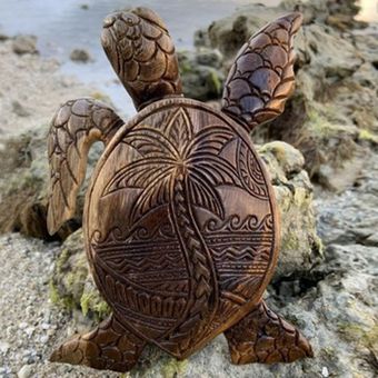 Hawaiian Sea Tortuga Simulación Animal Resina Adornos Decoración Meticulosa 
