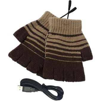 guantes de calentamiento guantes para juegos de computadora marrón 