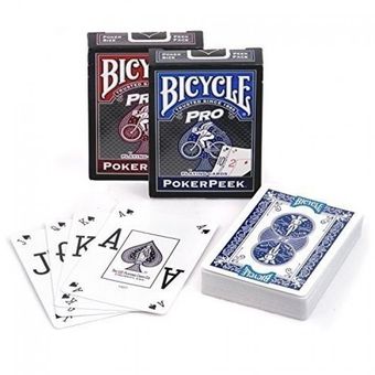 6 PACK Mixed Cards Bicycle Pro Poker Peek