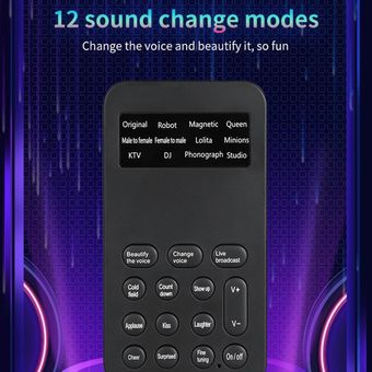 Micrófono de transformador de sonido mini tarjeta de sonido 12 sonido variable Pc 