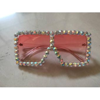 Gafas de sol de cristal supergrandes gafas de solmujer 