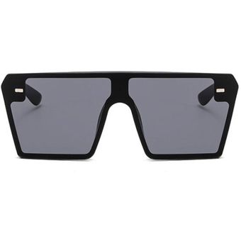 Plástico negro gafas de sol cuadradas grandes ymujer 