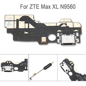 Reemplazo del enchufe del cargador del puerto de carga negro compatible con ZTE Max XL N9560 