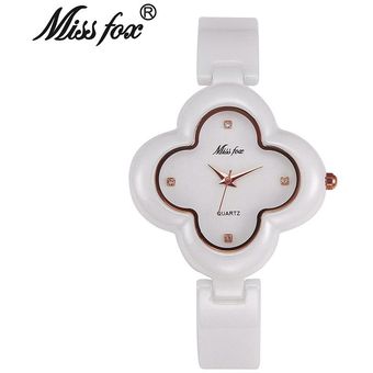 Miss Fox Teenage Girls Watches Mujer Xfcs Blue Clover Ladies