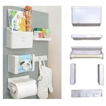 Estante Magnetico Para Especias Nevera Movil Organizador Cocina Toallero  Papel