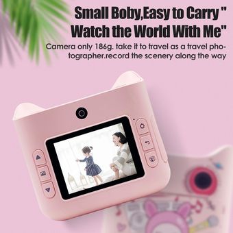 cámara Digital de vídeo 1080P bonita cámara de fotos con impresión térmica juguetes para niños Cámara de impresión instantánea para niños y niñas 