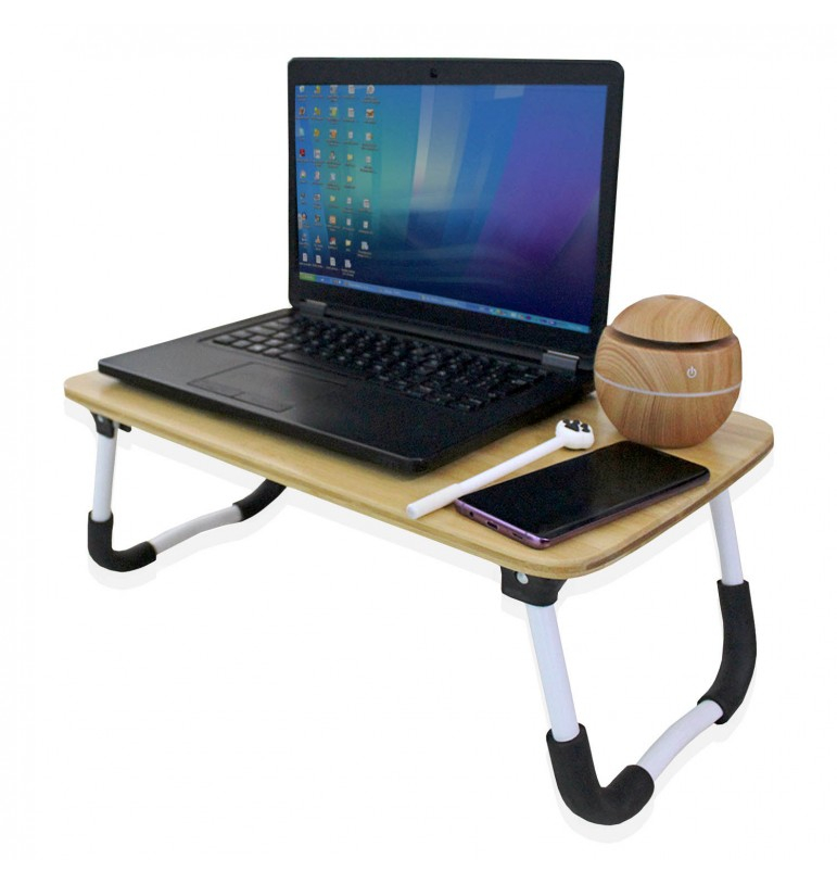 Mesa Soporte Para Laptop De Bambú Resistente Mesa Cama Mediana