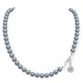Collar ZVEZDA Perlas de cristal Azul - Plata .925