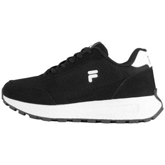 Tenis fila negro con blanco new arrivals