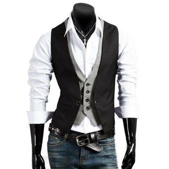 Hombre Chaleco de Vestir Formal de Negocioschaleco de traje de moda Hombre Chaleco de Vestir Formal de Negocioschaleco de traje de moda