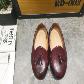 Borla Hombres Zapatos Formales Ocio Oxford Oficina Zapatos Rojo 