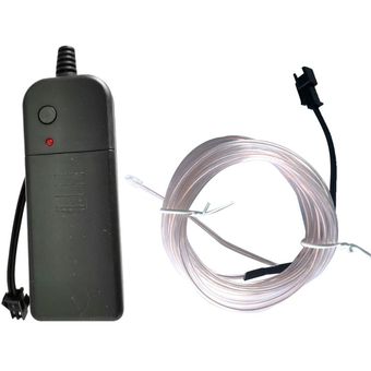 Cable electroluminiscente flexible luz de neón de 3 metros para fiesta coche Decoración con controladora 