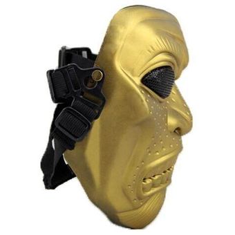 Máscara facial de calavera de Halloween accesorios de película para fiesta de Cosplay DC-06J plateado 