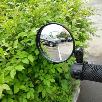 Extremo del manillar del espejo retrovisor de bicicleta negro de 15 