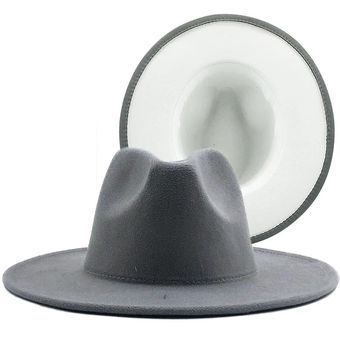 Color mezclado jazz sombrero mujer sombrero gorro sombrero de cowboy 
