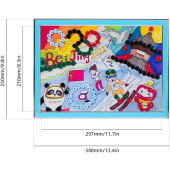 Botón Pintura 2022 Olimpiadas de invierno Tema Art Craft Kit para niños 