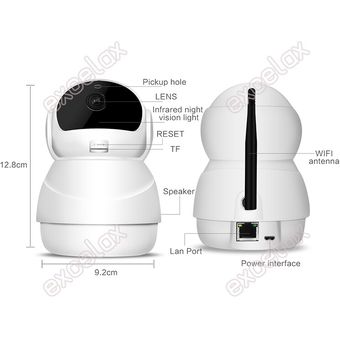 3D Navi panorámico inalámbrico 1080 P 2MP HD WiFi hogar bebé Monitor Nanny Robot IP Cámara teléfono móvil Video vigilancia audio de 2 vías 