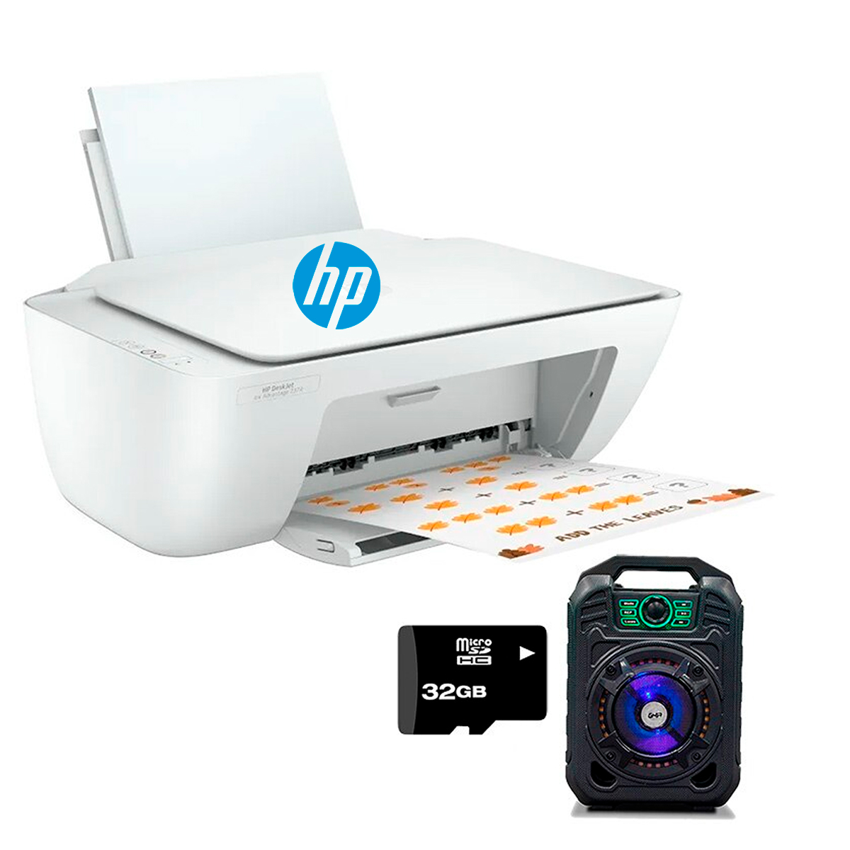 Impresora Multifuncional HP Deskjet 2374 inyección de tinta +Bocina