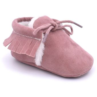 M613 Moda Lindo Diseño Bebé Prewalker Soft Antishid Niños Zapatos Botas Fringadas 