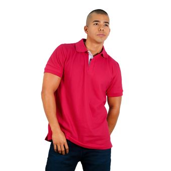 polo fucsia hombre