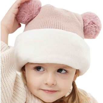 Sombreros con bola de pompón para niños y niñas,gorro con 