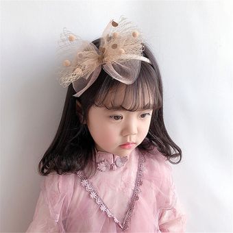 accesorios coreanos para el cabello hechos a mano Vinchas para niños y niñas hilo lazo corona diademas de princesa venta al por mayor 