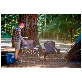 Juego de silla y mesa plegable para camping, mesa de picnic portátil con  asientos para más personas, mesa compacta plegable para acampar con bolsa  de
