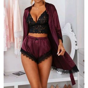 Compre Batas De Dormir Para Mujer, Traje De Dos Piezas Sexy De