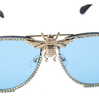 Mimiyou Metal Bee Gafas de sol Lady Diamond Ribbon Retromujer Mimiyou Metal Bee Gafas de sol Lady Diamond Ribbon Retromujer