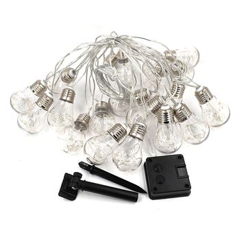 LED bombillas led cadenas de hadas de cadena decoración al aire libre bola impermeable cuerda 