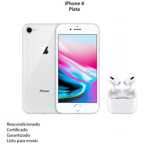 iPhone 8 64GB Plata Reacondicionado + AirPods Pro 2