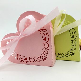 Caja de regalo de Navidad con corazón de amor bolsa de regalo de pa 