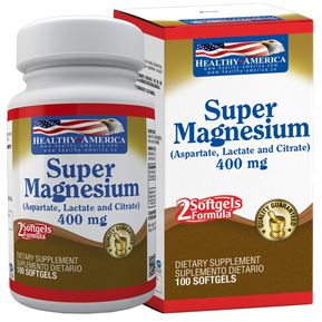 Super Magnesio 400mg 100 Softgels Healthy America