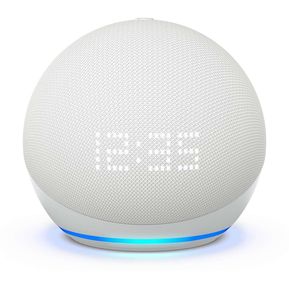 Amazon Echo Dot 5 con Reloj y Asistente virtual Alexa color Blanca