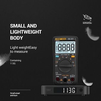 El multímetro digital ANENG AN8002 6000 cuenta el probador de temperatura del ammeter AC  DC 