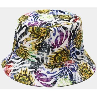 #10 Sombrero de pescador hip hop para adultos,gorra de pescador con estampado,informal,Unisex,algodón,Panamá 