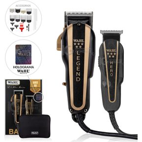 Máquina Cortapelo Wahl® Barber Combo Legend Y Trimmer Hero Profesional