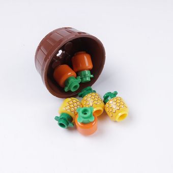 Bloques de construcción de ciudad piezas pan fruta alimento para peces caja Juguetes Para Legoe City Friends bloques accesorios Juguetes de bloques de construcción HON 