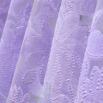 NAPEARL-cortinas de tul con diseño Floral para ventana listas para 