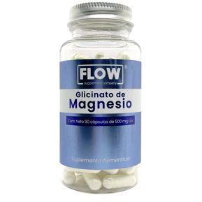 Glicinato de Magnesio de 500 mg 90 cápsulas FLOW