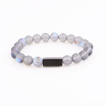 Piedra Natural Texto Acero Pulsera De Joyería Para Hombres Piedra Natural Texto Acero Pulsera De Joyería Para Hombres